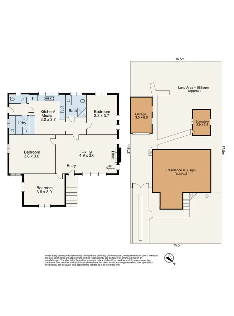 Floorplan of Homely house listing, 136 Power Avenue, Chadstone VIC 3148