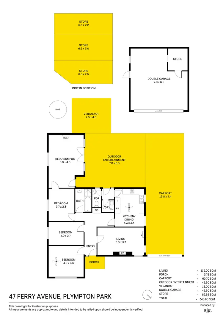 Floorplan of Homely house listing, 47 Ferry Avenue, Plympton Park SA 5038