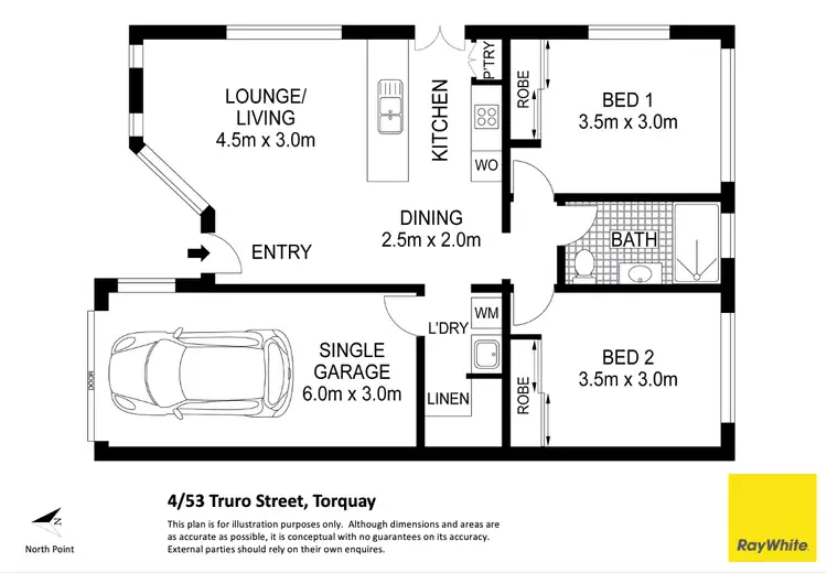 Floorplan of Homely unit listing, 4/53 Truro Street, Torquay QLD 4655