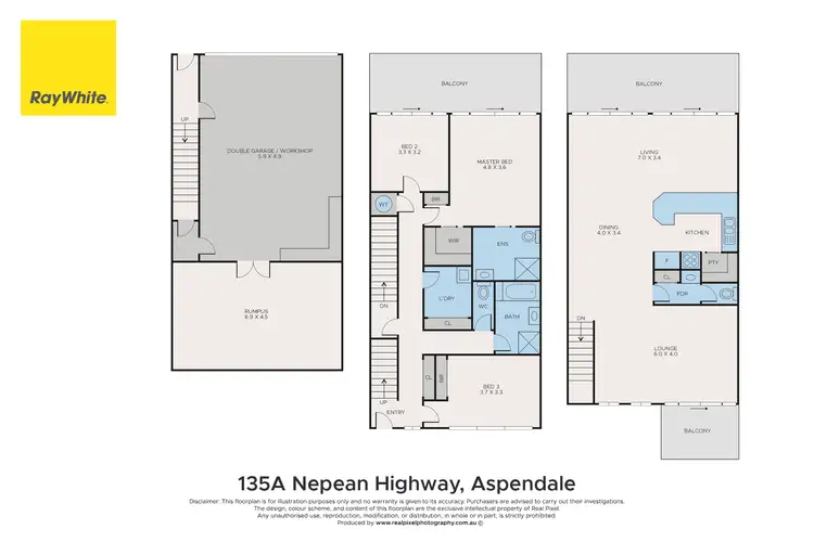 Floorplan of Homely townhouse listing, 135A Nepean Highway, Aspendale VIC 3195