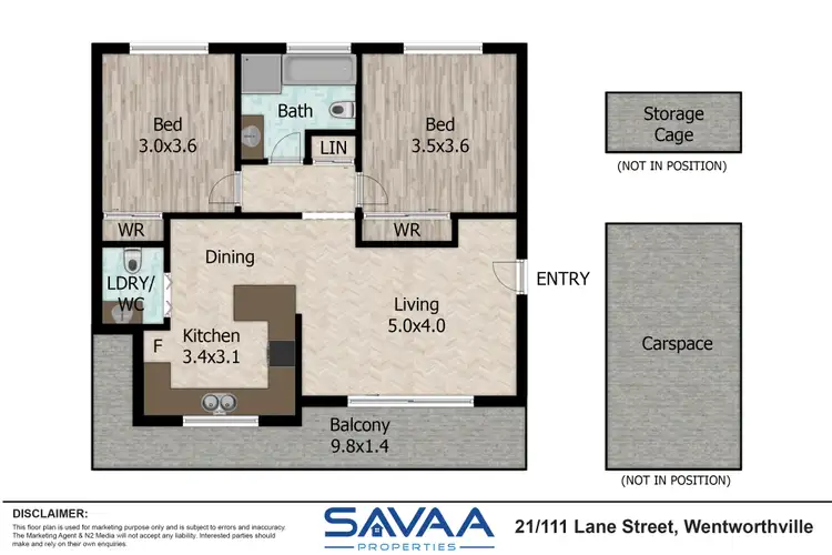 Floorplan of Homely apartment listing, 21/111-113 Lane Street, Wentworthville NSW 2145