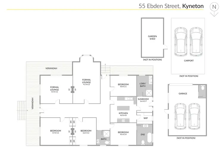 Floorplan of Homely house listing, 55 Ebden Street, Kyneton VIC 3444