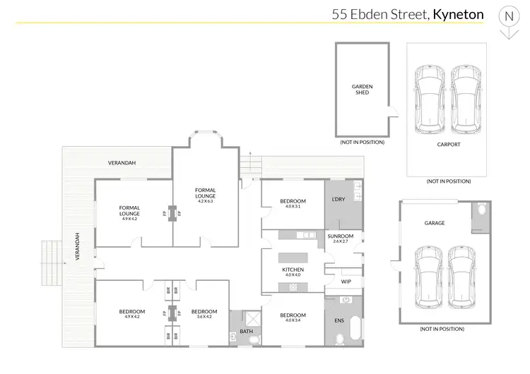 Floorplan of Homely house listing, 55 Ebden Street, Kyneton VIC 3444