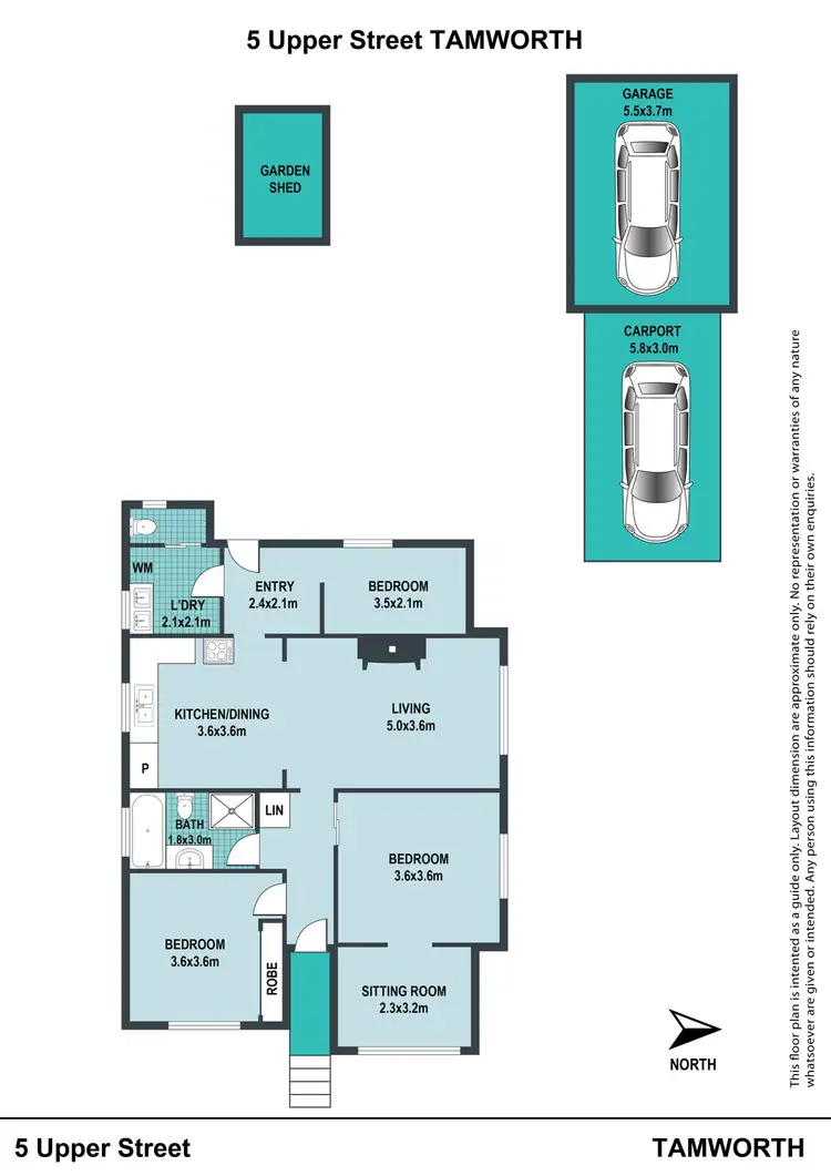 Floorplan of Homely house listing, 5 Upper Street, Tamworth NSW 2340
