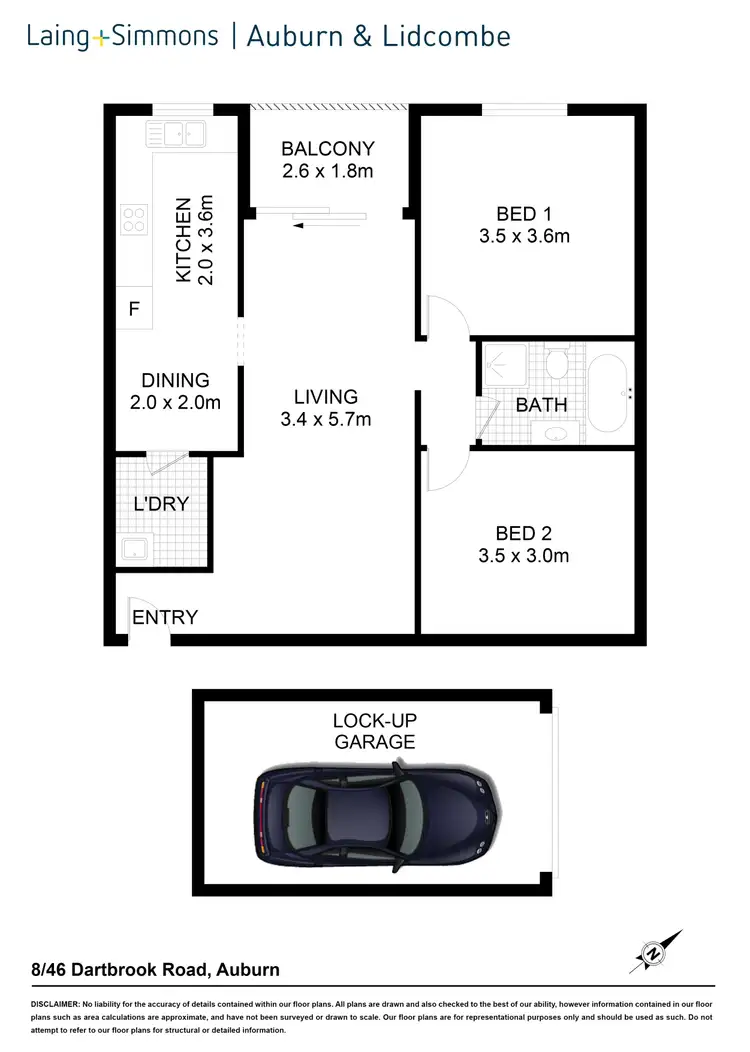 Floorplan of Homely unit listing, 8/46 Dartbrook Rd, Auburn NSW 2144