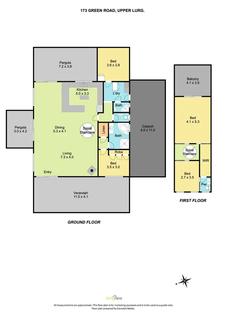 Floorplan of Homely rural property listing, 173 Green Road, Upper Lurg VIC 3673