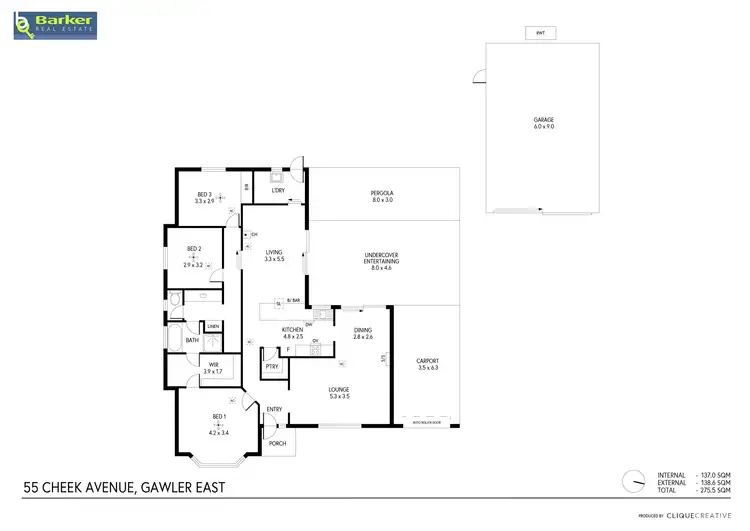 Floorplan of Homely house listing, 55 Cheek Avenue, Gawler East SA 5118
