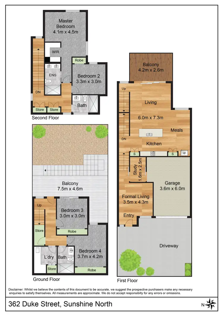 Floorplan of Homely townhouse listing, 362 Duke Street, Sunshine North VIC 3020