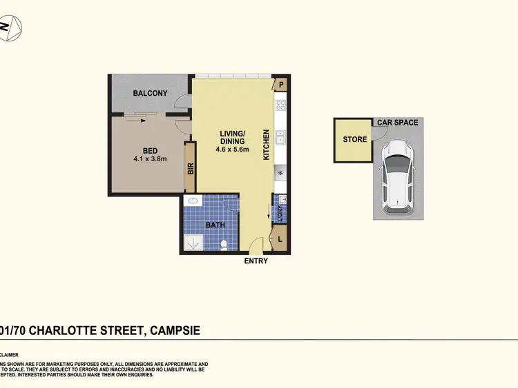 Floorplan of Homely apartment listing, 201/70 Charlotte Street, Campsie NSW 2194
