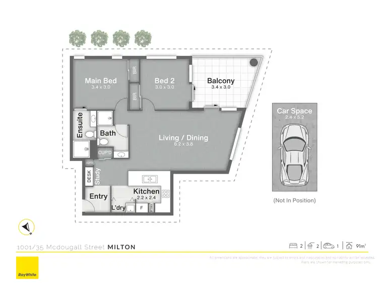 Floorplan of Homely apartment listing, 1001/35 Mcdougall Street, Milton QLD 4064
