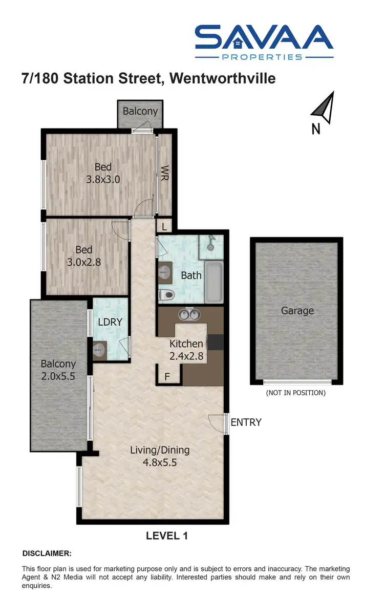 Floorplan of Homely apartment listing, 7/180-182 Station Street, Wentworthville NSW 2145