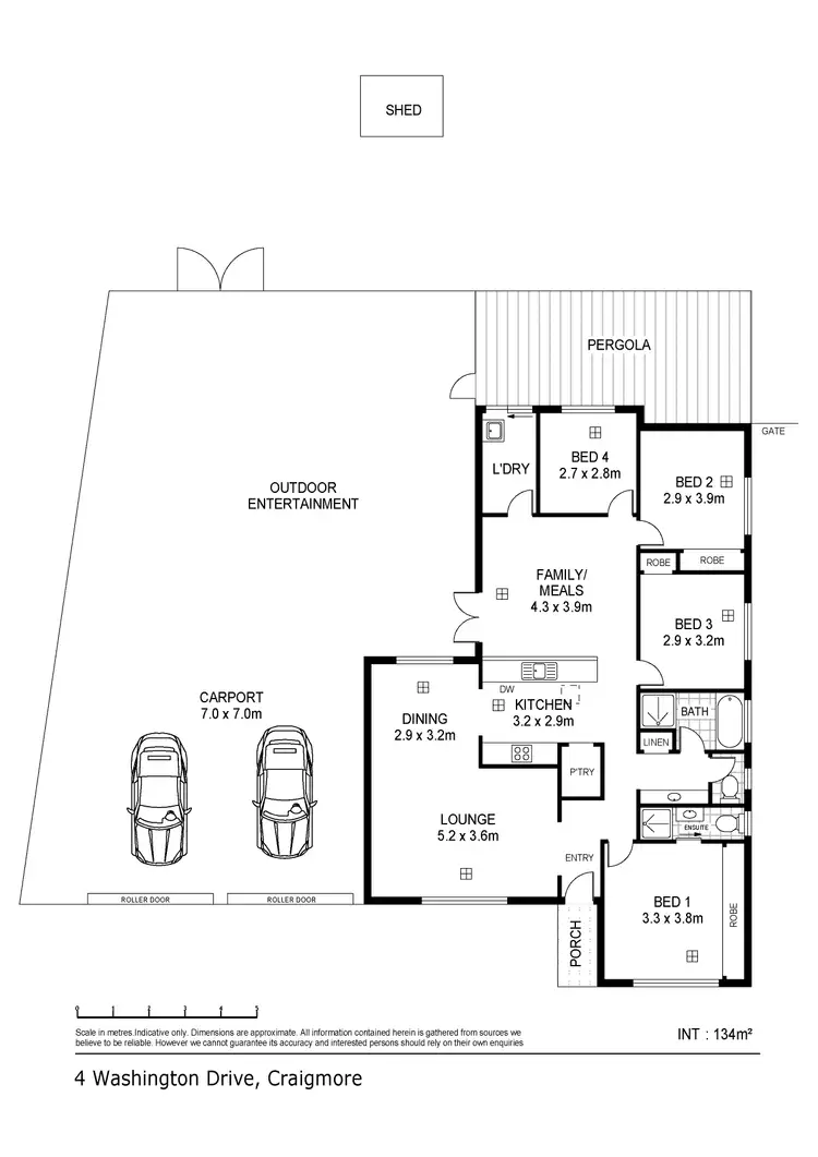 Floorplan of Homely house listing, 4 Washington Drive, Craigmore SA 5114