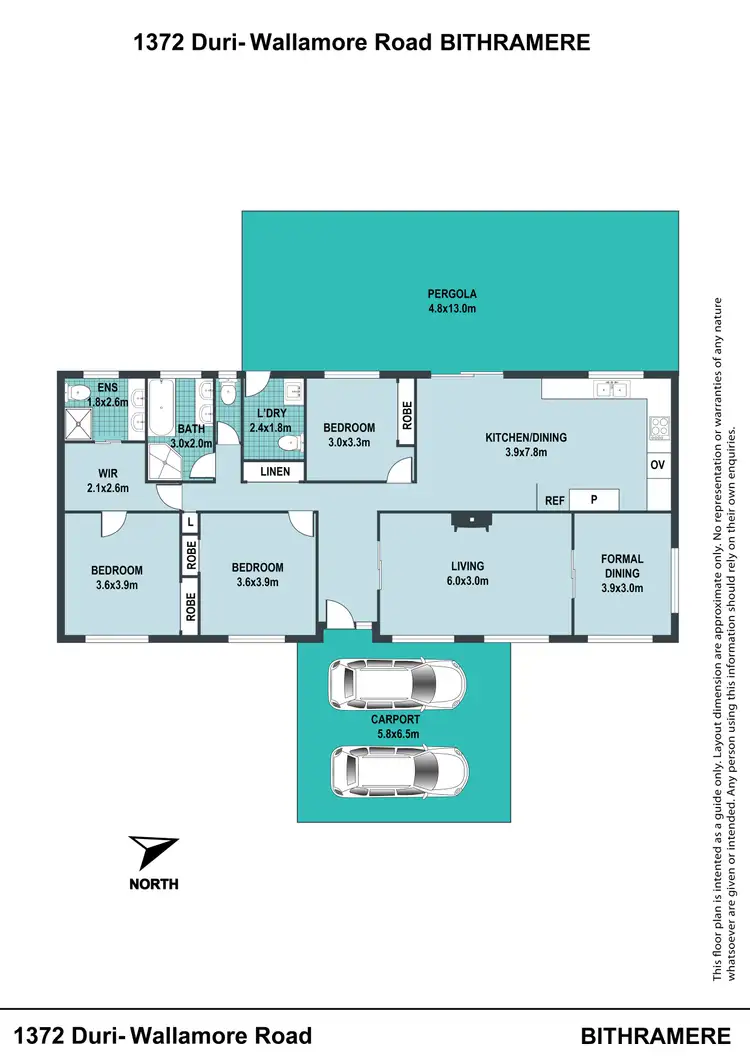 Floorplan of Homely rural property listing, 1372 Duri-Wallamore Road, Duri NSW 2344