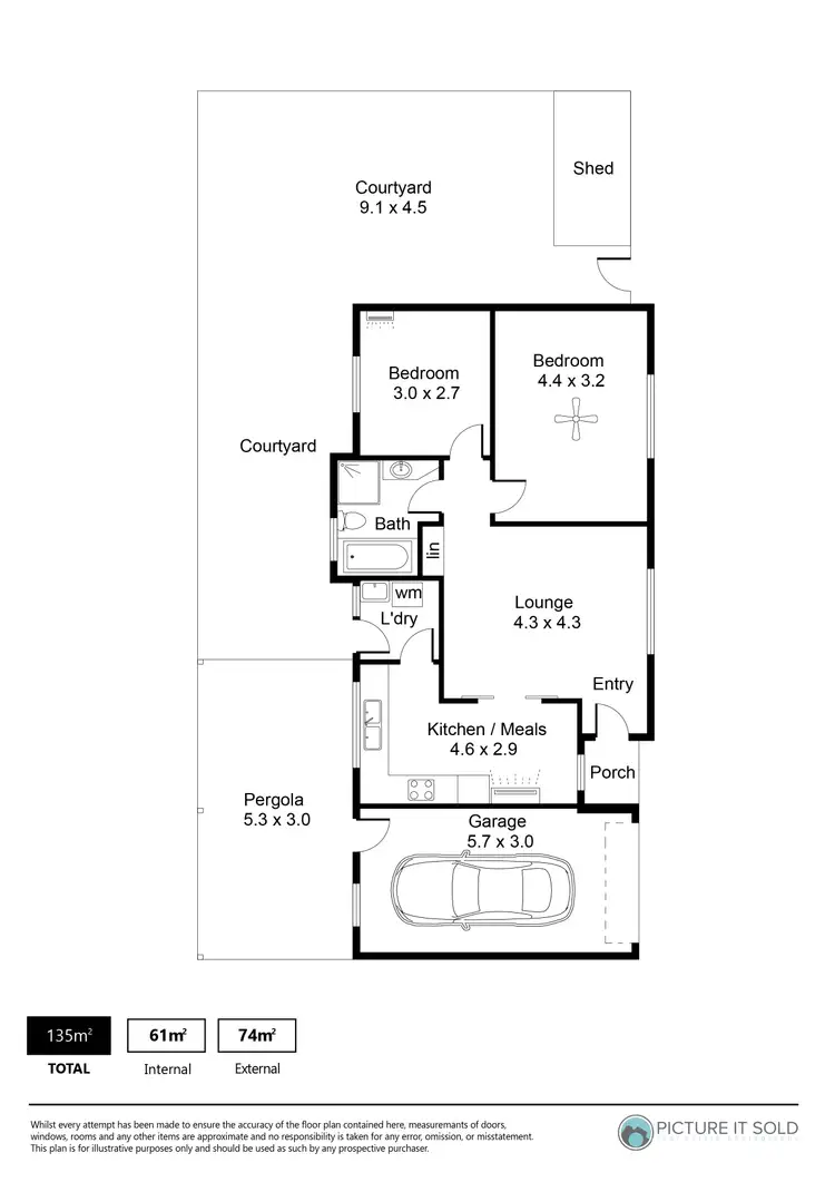 Floorplan of Homely apartment listing, 3/18 Sansom Road, Semaphore Park SA 5019