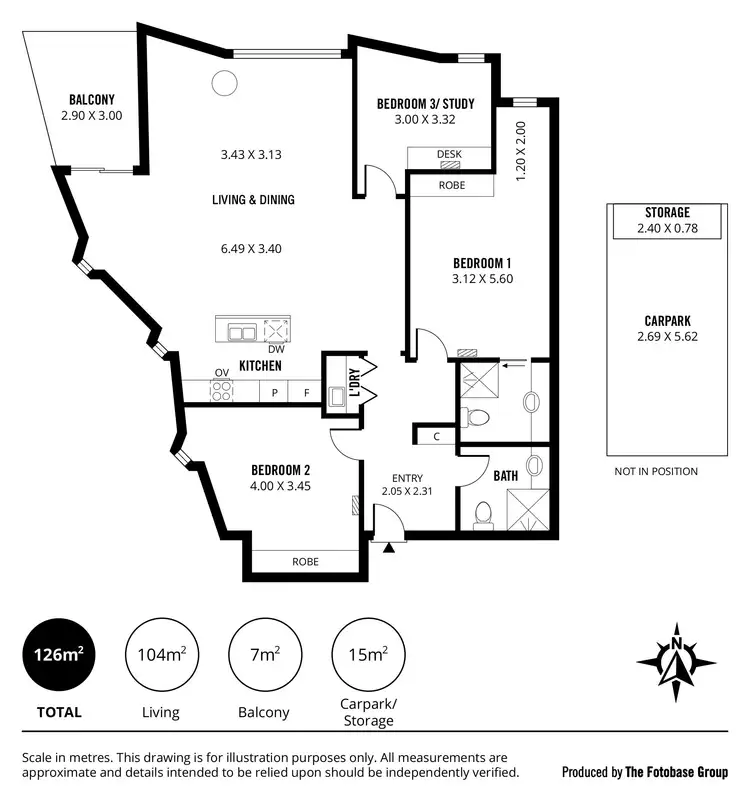 Floorplan of Homely apartment listing, 306/1 George Street, Parkside SA 5063