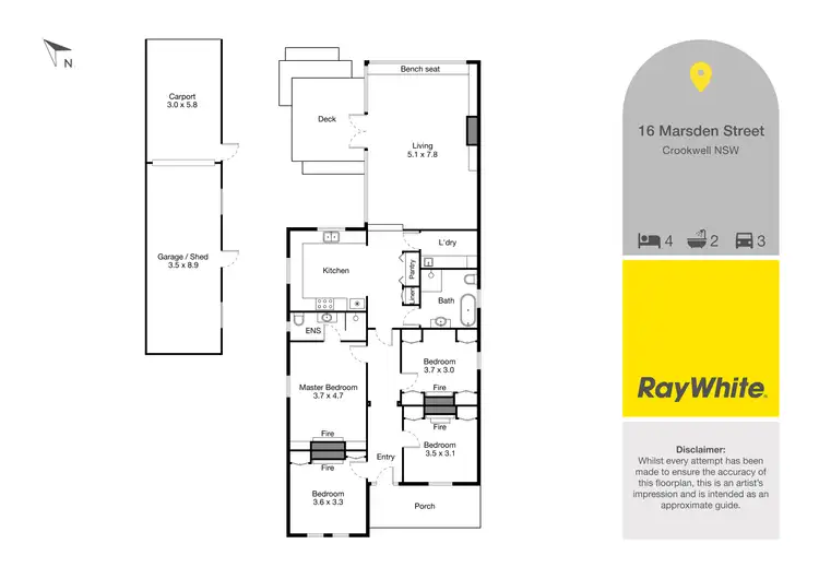 Floorplan of Homely house listing, 16 Marsden Street, Crookwell NSW 2583