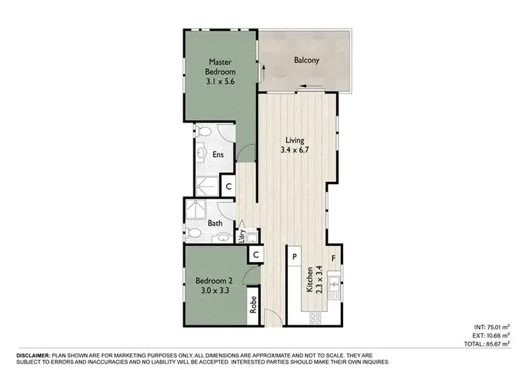 Floorplan of Homely unit listing, 7/13-15 Lane Street, Clontarf QLD 4019