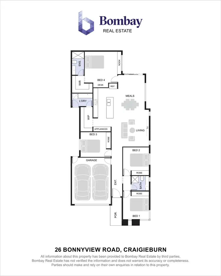 Floorplan of Homely house listing, 26 Bonnyview Road, Craigieburn VIC 3064