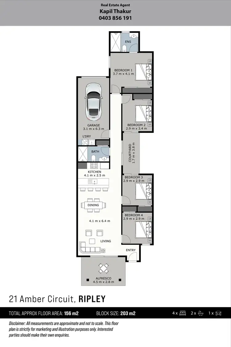 Floorplan of Homely house listing, 21 Amber Circuit, Ripley QLD 4306