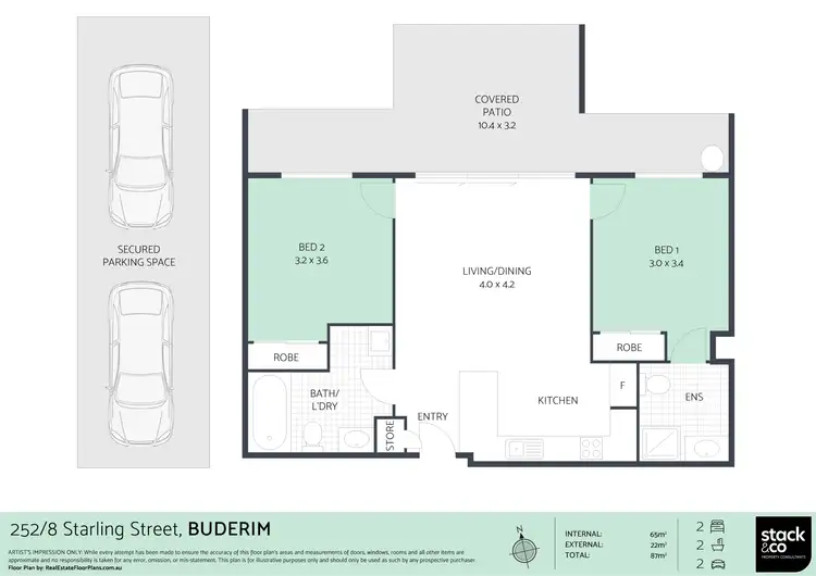Floorplan of Homely unit listing, 252/8 Starling Street, Buderim QLD 4556