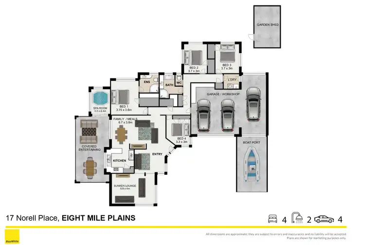 Floorplan of Homely house listing, 17 Norell Place, Eight Mile Plains QLD 4113