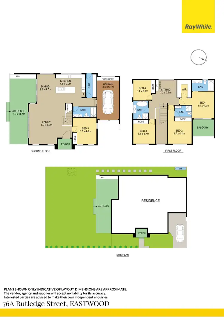 Floorplan of Homely house listing, 76A Rutledge Street, Eastwood NSW 2122