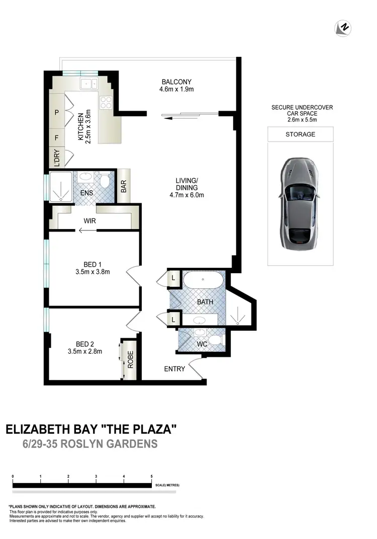Floorplan of Homely apartment listing, 6/29-35 Roslyn Gardens, Elizabeth Bay NSW 2011