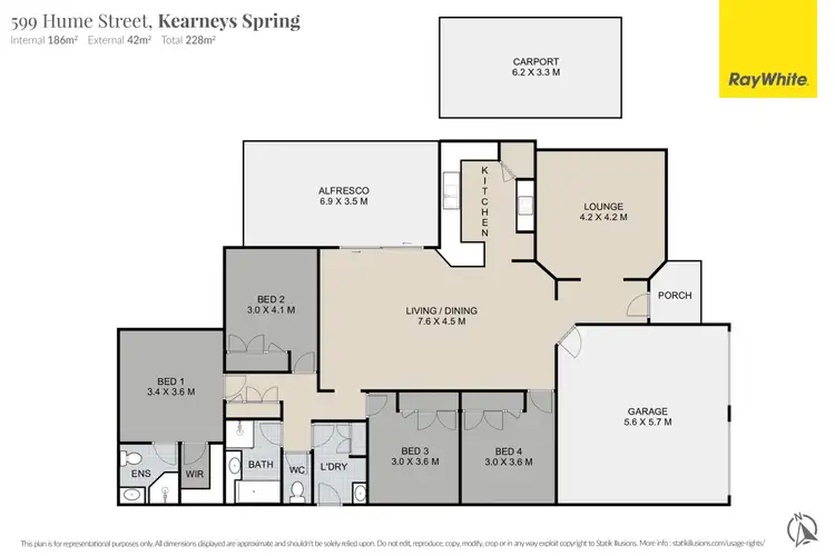 Floorplan of Homely house listing, 599 Hume Street, Kearneys Spring QLD 4350