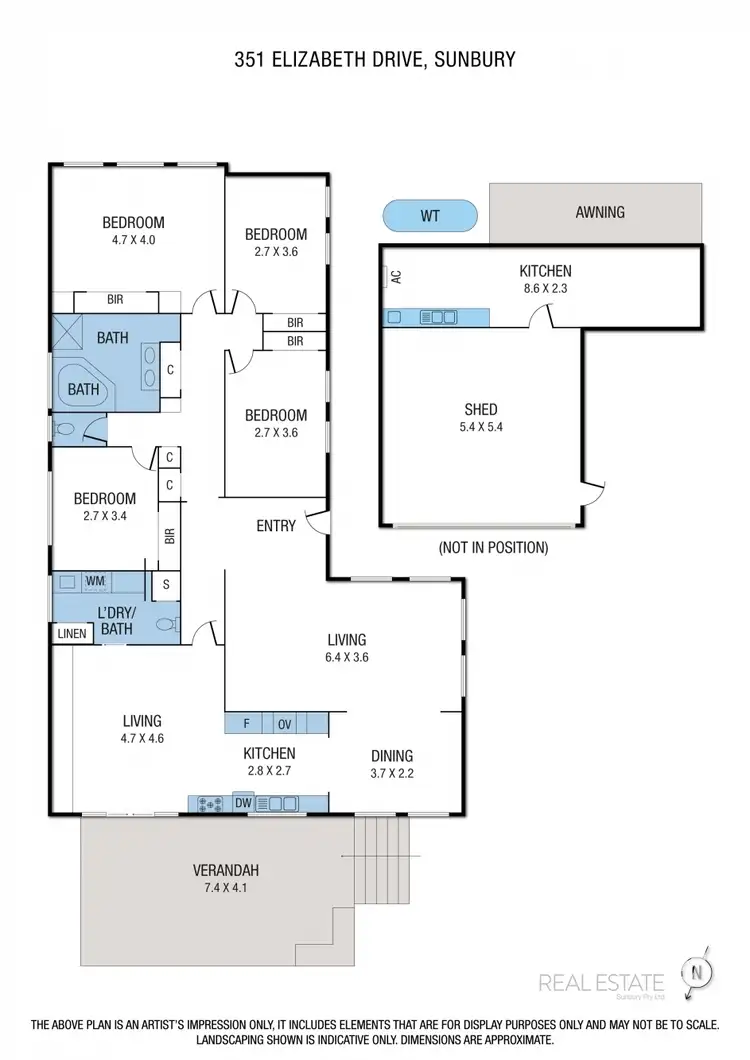 Floorplan of Homely house listing, 351 Elizabeth Drive, Sunbury VIC 3429