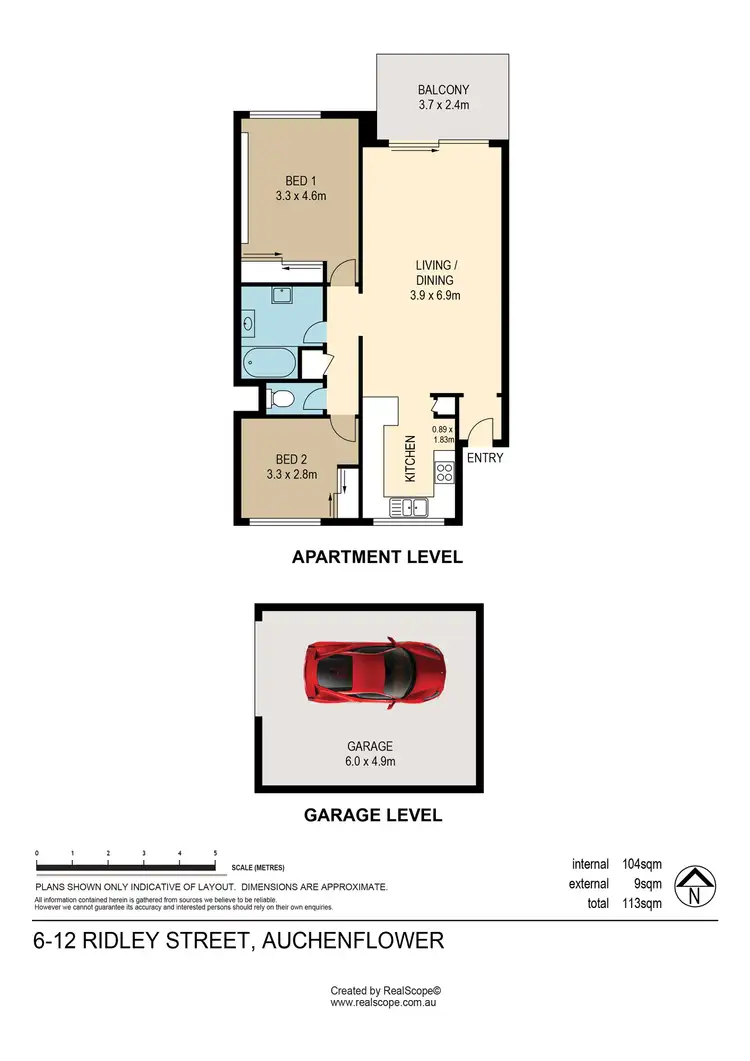 Floorplan of Homely unit listing, 6/12 Ridley Street, Auchenflower QLD 4066