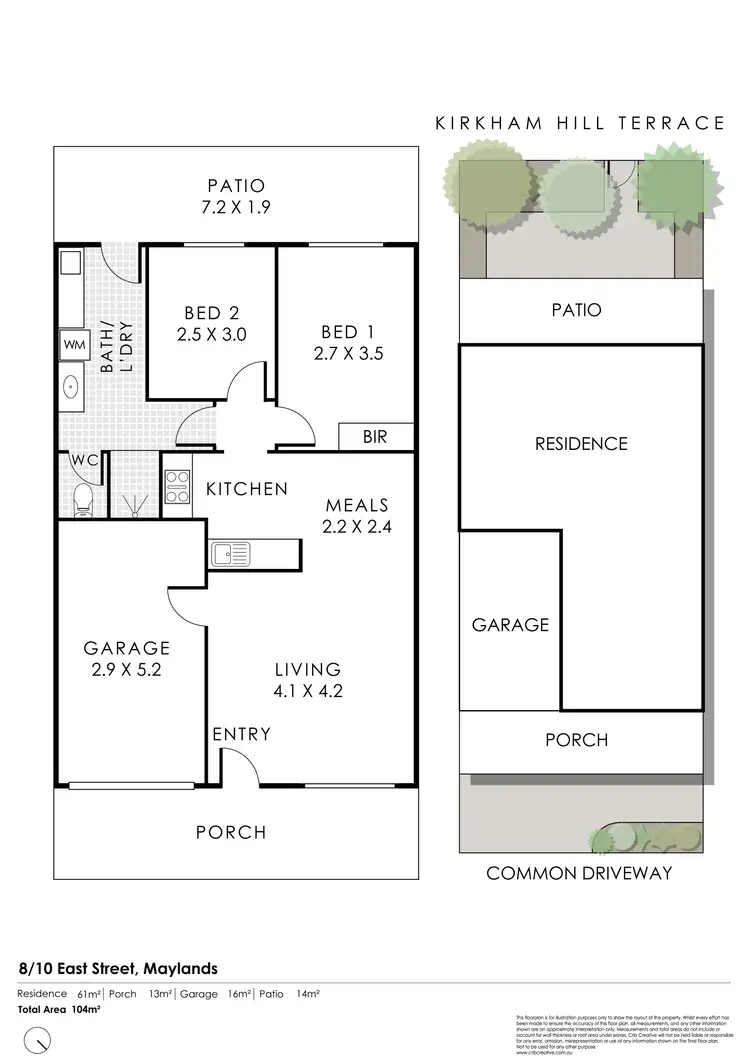 Floorplan of Homely villa listing, 8/8-10 East Street, Maylands WA 6051