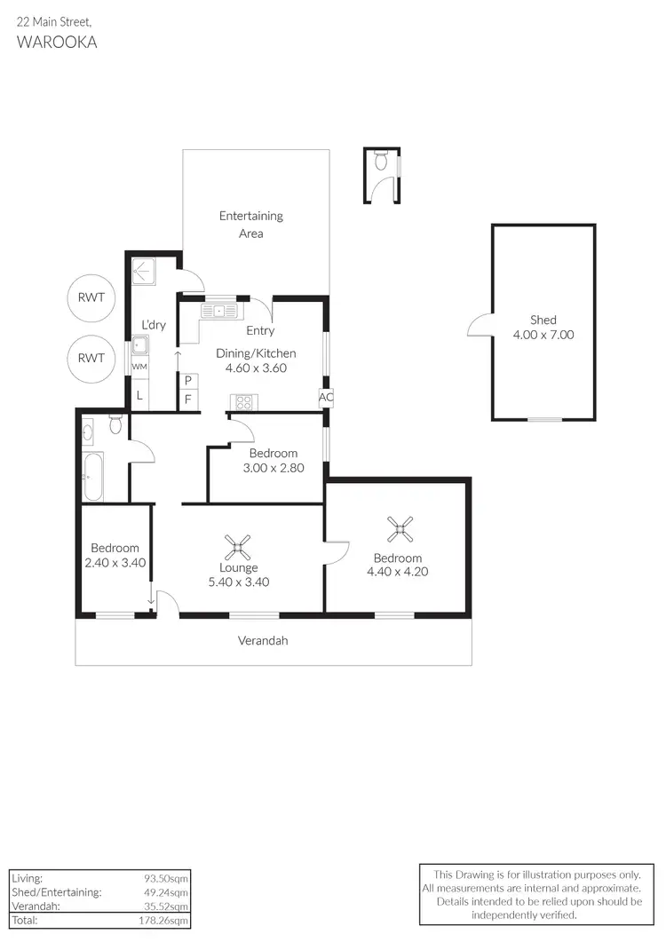 Floorplan of Homely house listing, 22 Main Street, Warooka SA 5577