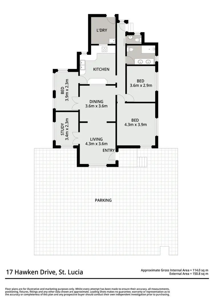 Floorplan of Homely house listing, 17 Hawken Drive, St Lucia QLD 4067