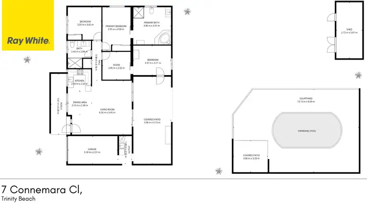 Floorplan of Homely house listing, 7 Connemara Close, Trinity Beach QLD 4879