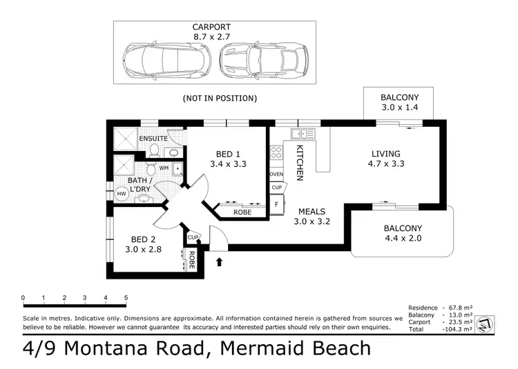 Floorplan of Homely apartment listing, 4/9 Montana Road, Mermaid Beach QLD 4218