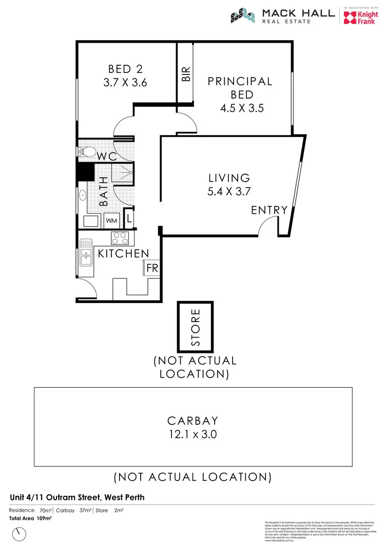 Floorplan of Homely apartment listing, 4/11 Outram Street, West Perth WA 6005