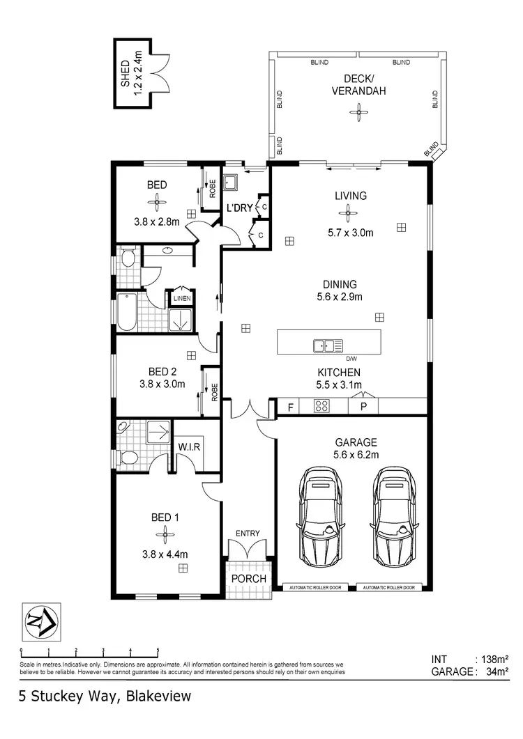 Floorplan of Homely house listing, 5 Stuckey Way, Blakeview SA 5114