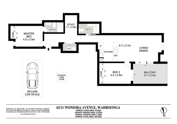 Floorplan of Homely apartment listing, 62/11-21 Woniora Avenue, Wahroonga NSW 2076