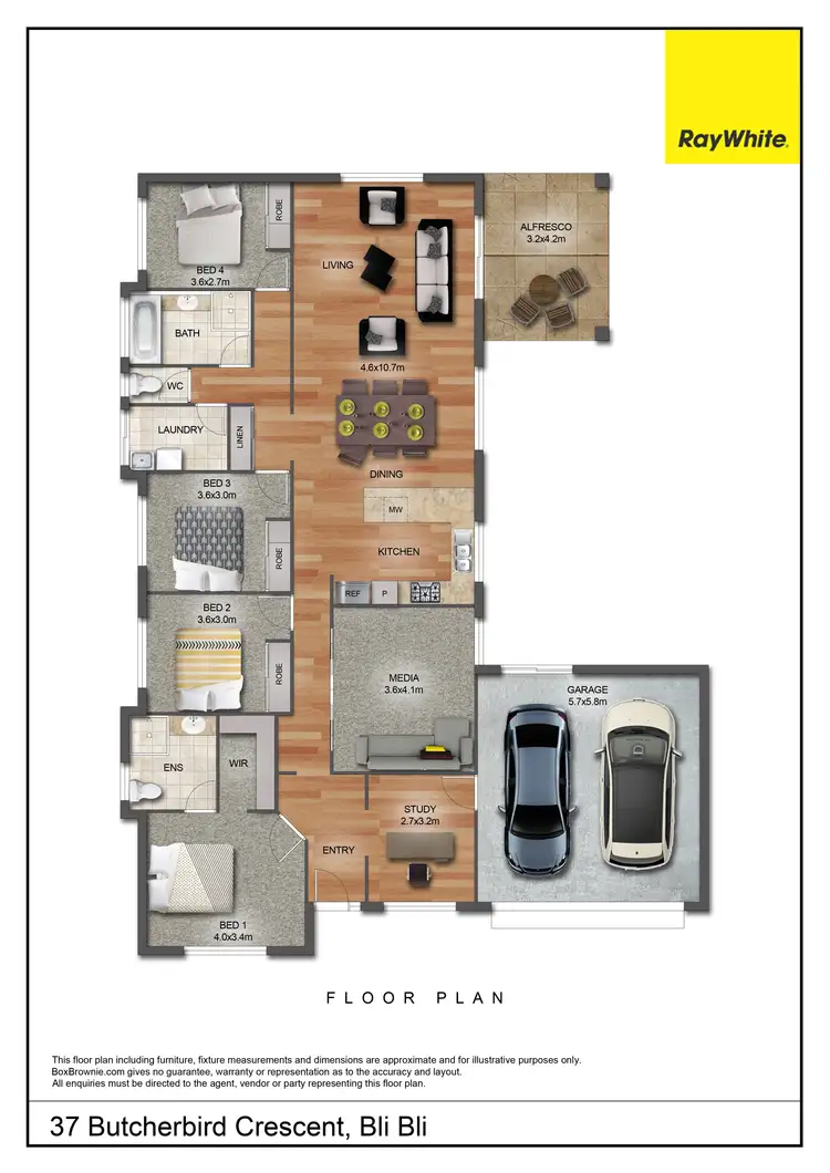 Floorplan of Homely house listing, 37 Butcherbird Crescent, Bli Bli QLD 4560