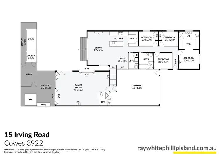 Floorplan of Homely house listing, 15 Irving Road, Cowes VIC 3922