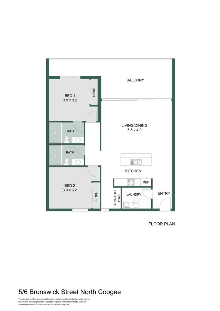 Floorplan of Homely unit listing, 5/6 Brunswick Street, North Coogee WA 6163