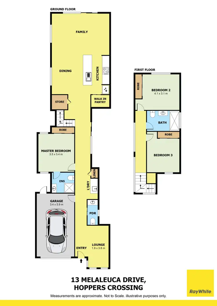 Floorplan of Homely house listing, 13 Melaleuca Drive, Hoppers Crossing VIC 3029