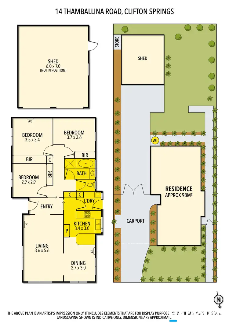 Floorplan of Homely house listing, 14 Thamballina Road, Clifton Springs VIC 3222