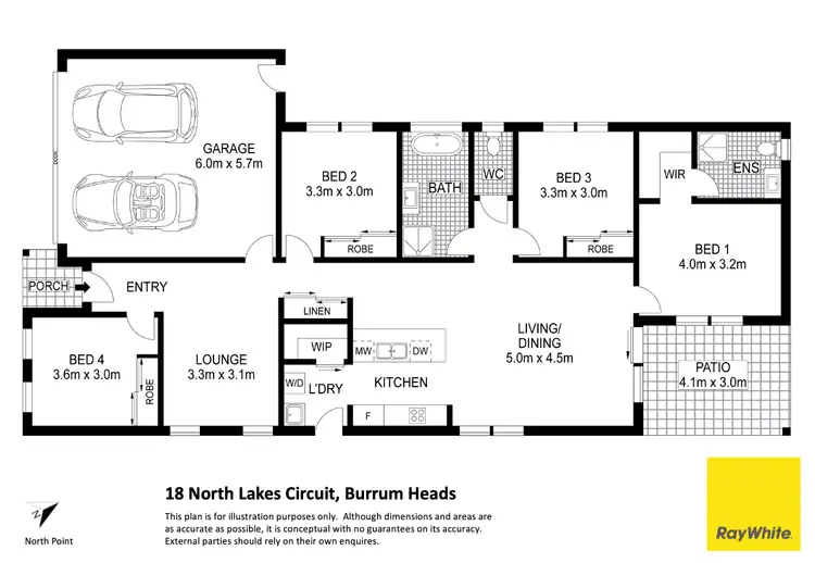 Floorplan of Homely house listing, 18 North Lakes Circuit, Burrum Heads QLD 4659