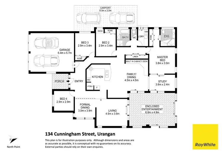 Floorplan of Homely house listing, 134 Cunningham Street, Urangan QLD 4655