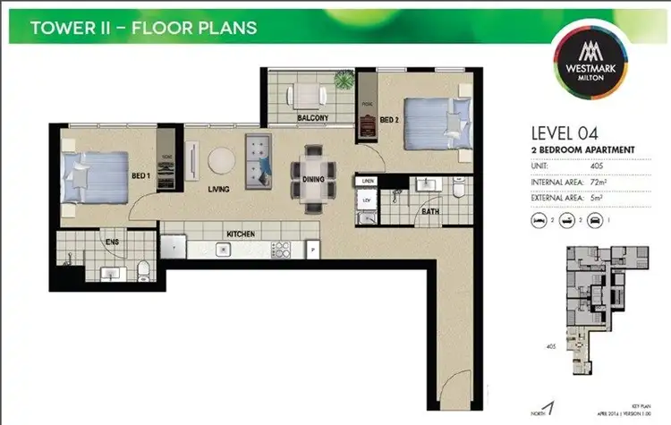 Floorplan of Homely apartment listing, 20405/22-36 Railway Terrace, Milton QLD 4064