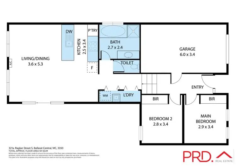 Floorplan of Homely townhouse listing, 321A Raglan Street South, Ballarat Central VIC 3350