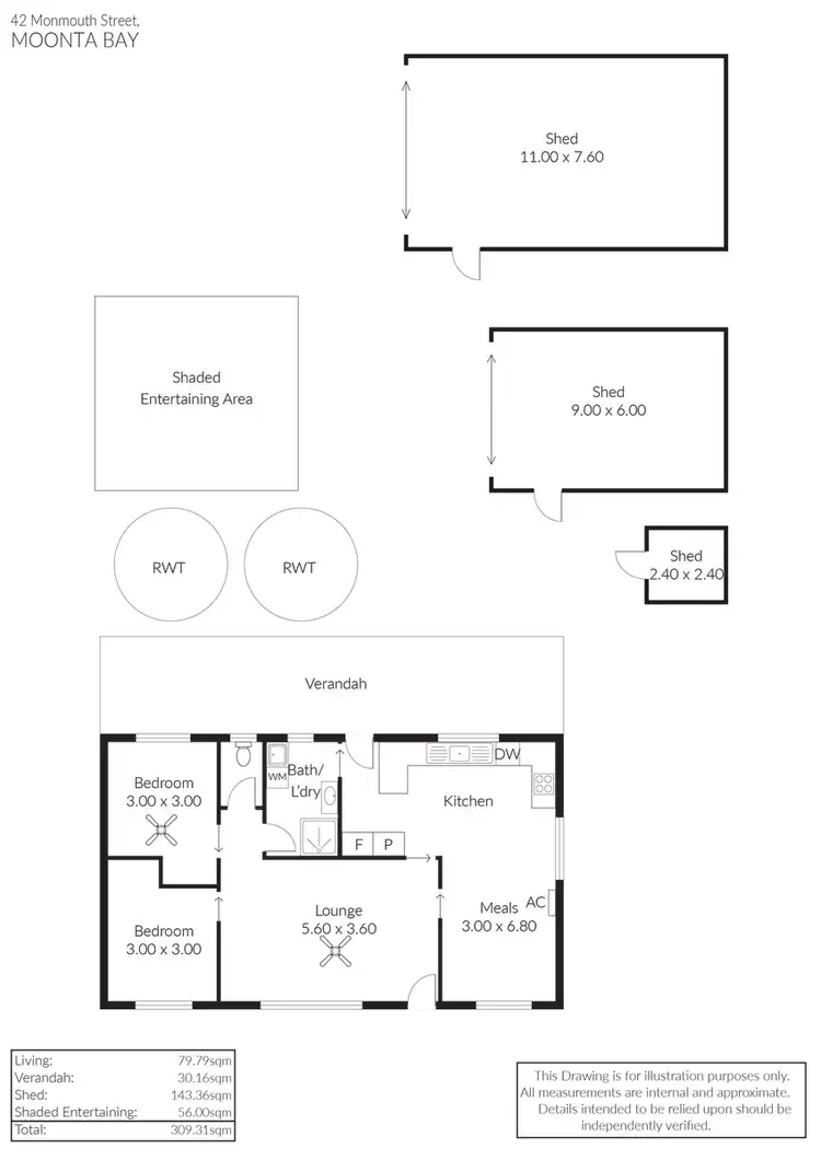 Floorplan of Homely house listing, 42 Monmouth Street, Moonta Bay SA 5558