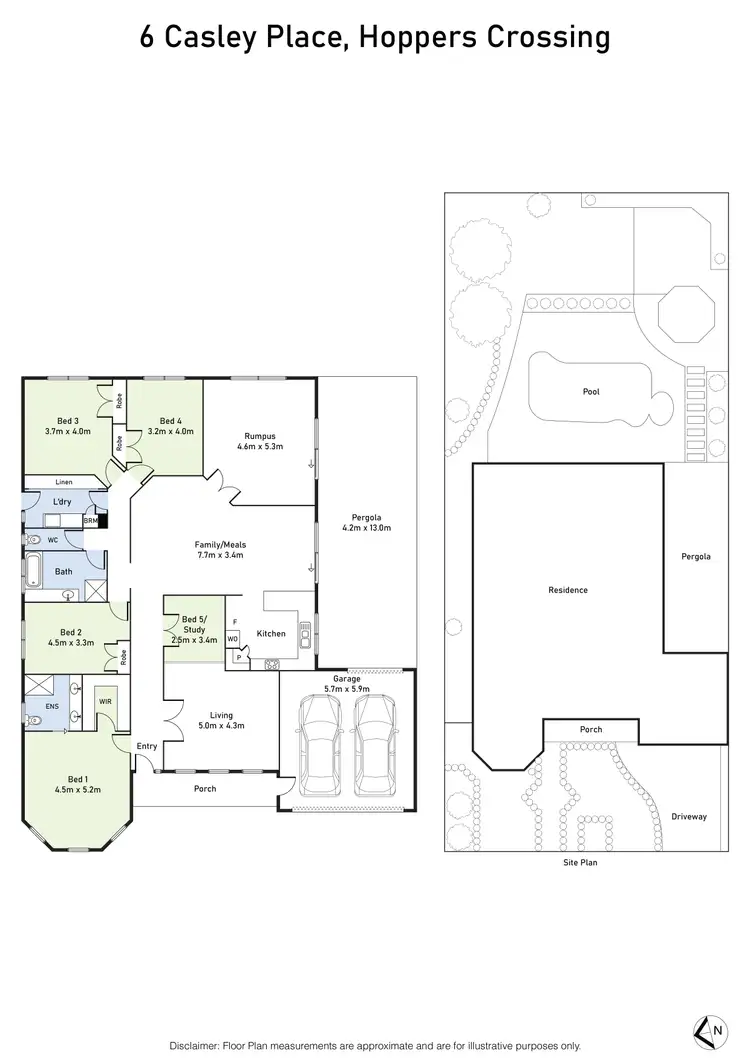 Floorplan of Homely house listing, 6 Casley Place, Hoppers Crossing VIC 3029