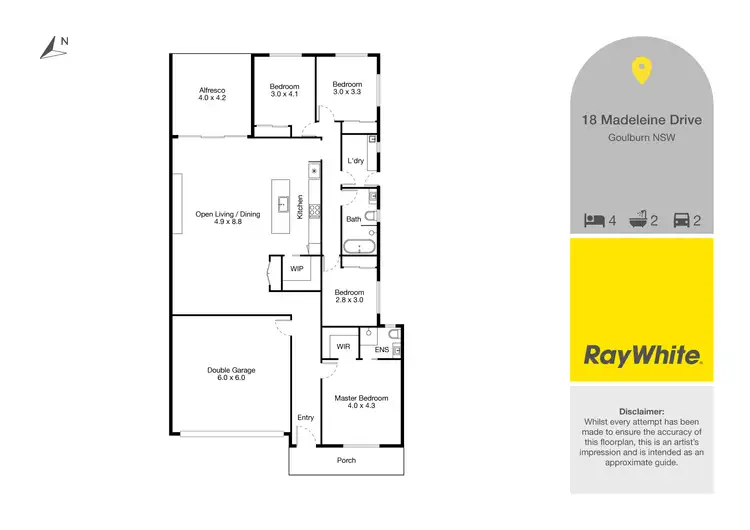 Floorplan of Homely other listing, 18 Madeleine Drive, Goulburn NSW 2580
